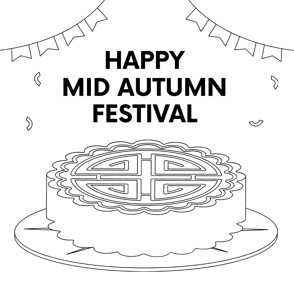 Free Happy Mid-Autumn Festival Drawing