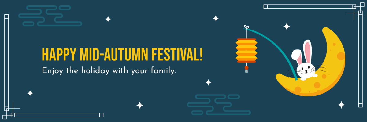 Mid-Autumn Festival Twitter Banner Template