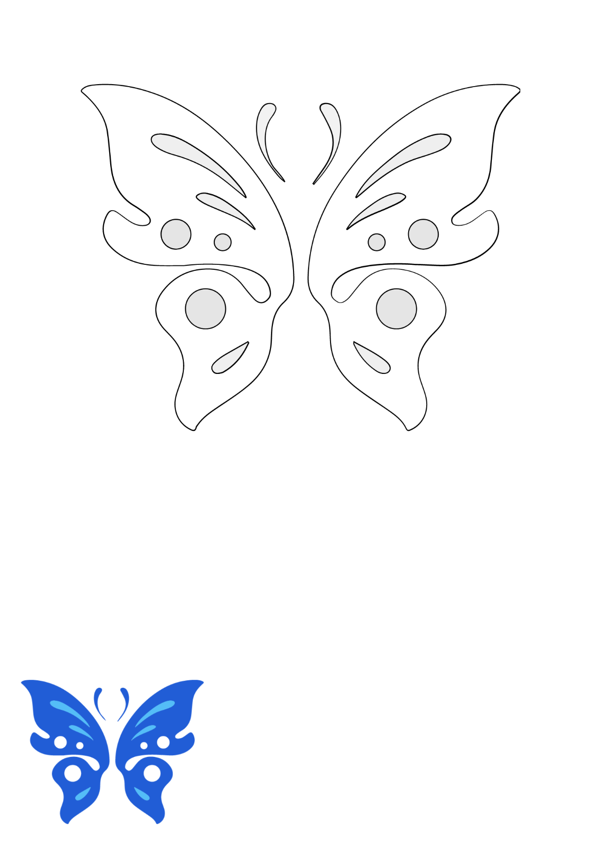 Butterfly Wings Coloring Page Template