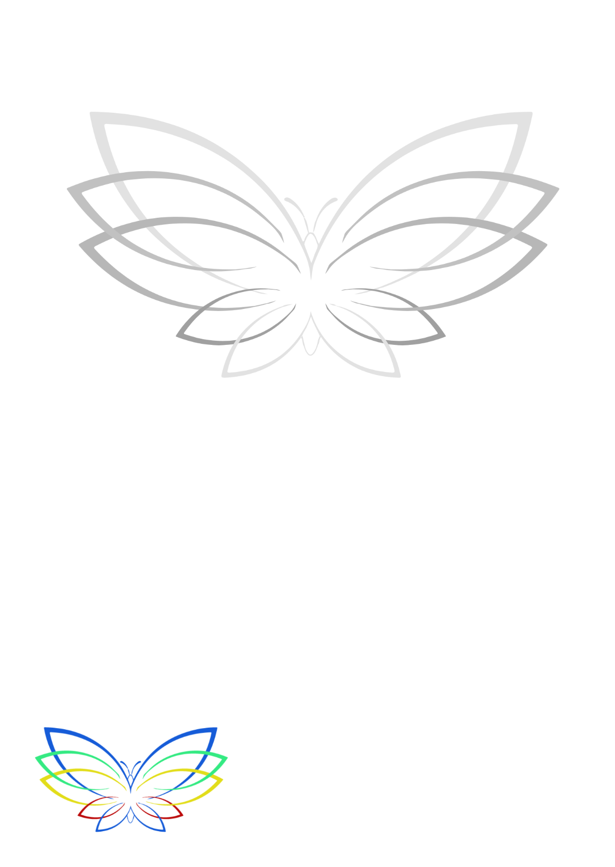 Abstract Butterfly Coloring Page Template