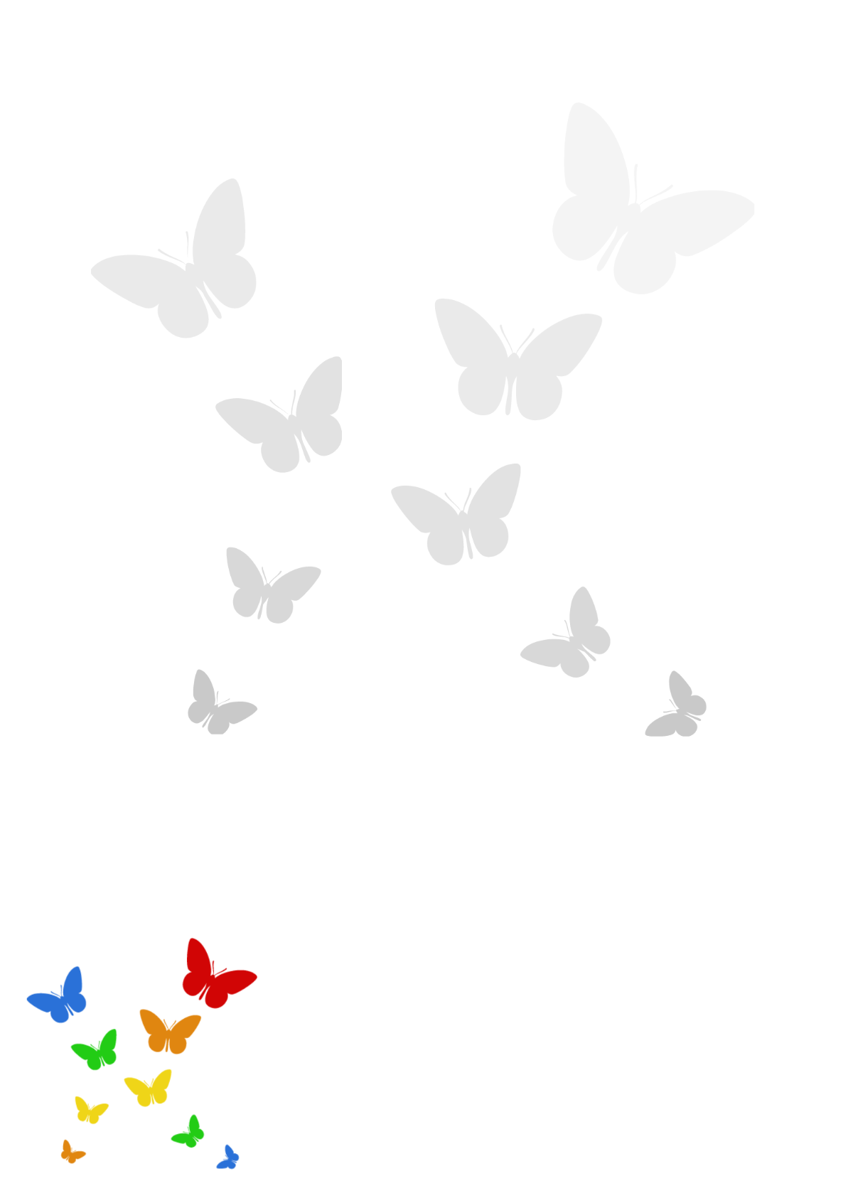 Butterfly Design Coloring Page Template