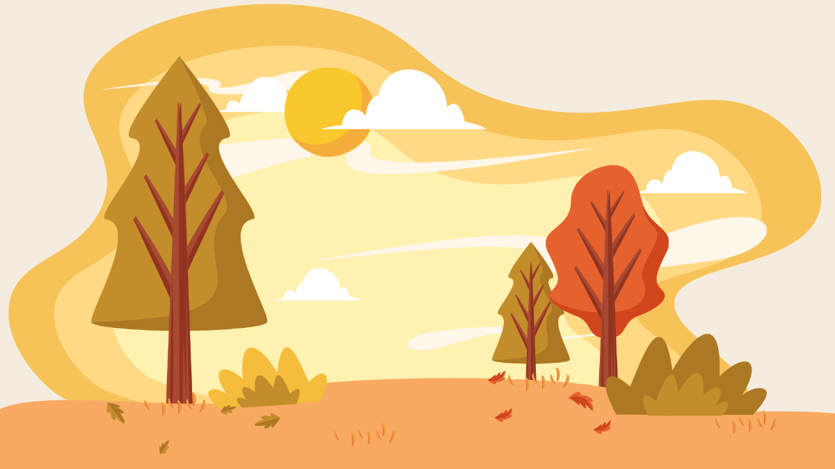 Free Autumn Landscape Background Template