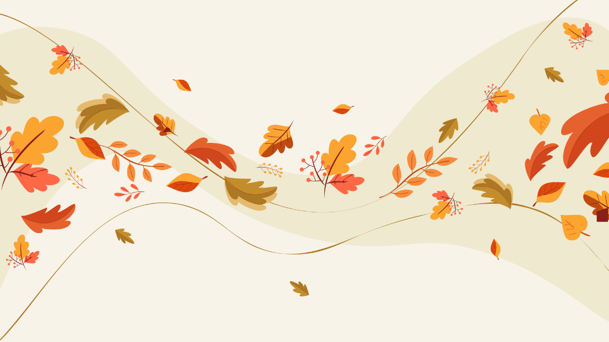 Autumn Leaves Background Template