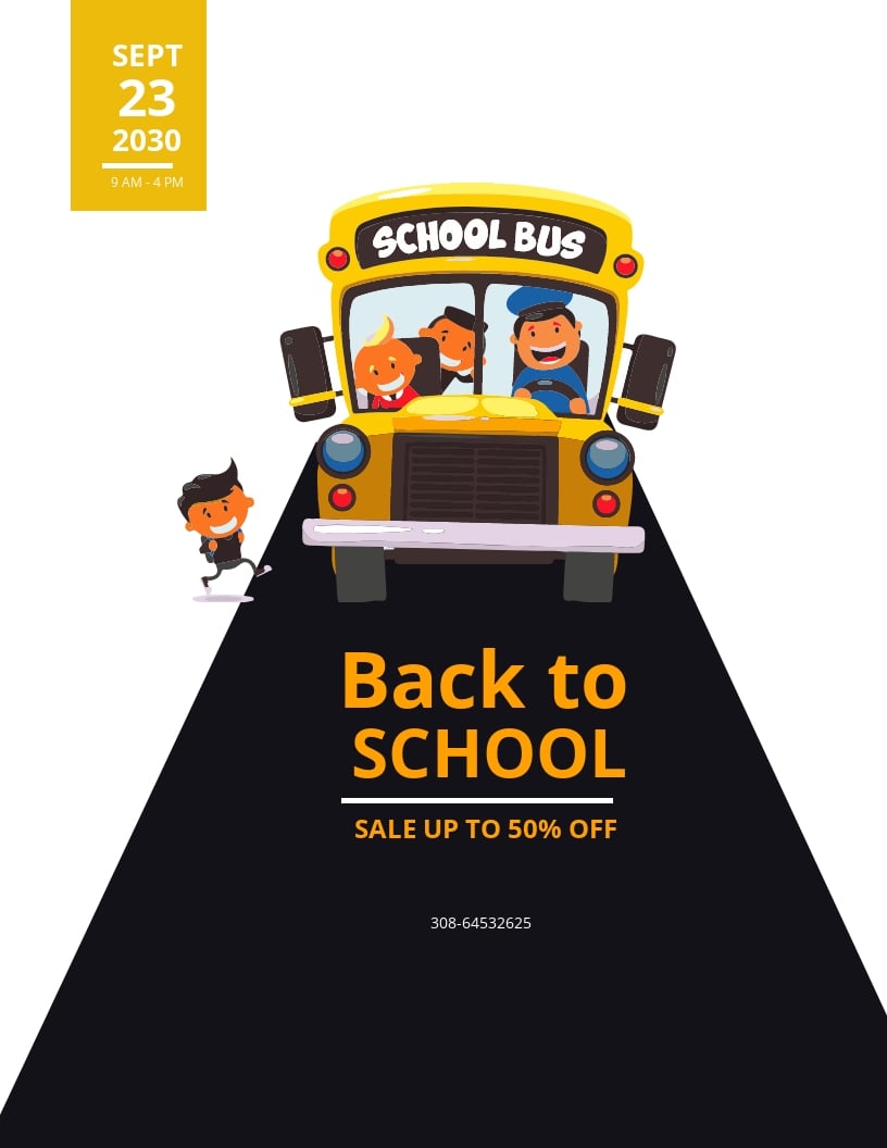 Back To School Flyer Design Template [Free PDF] - Word | PSD | InDesign