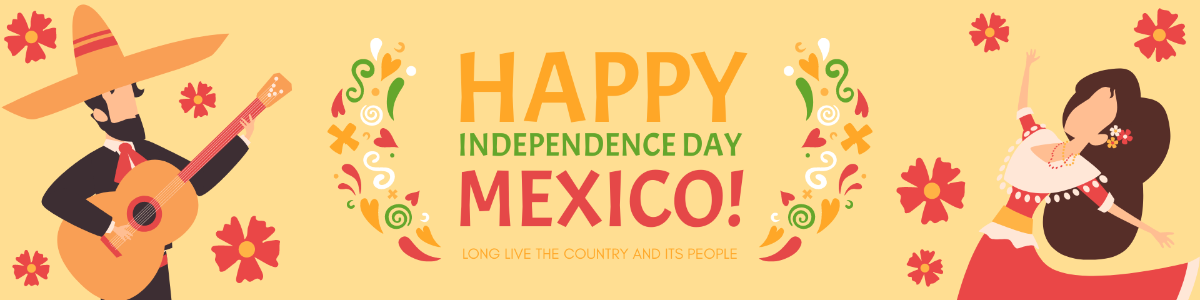 Mexican Independence Day Twitch Banner Template