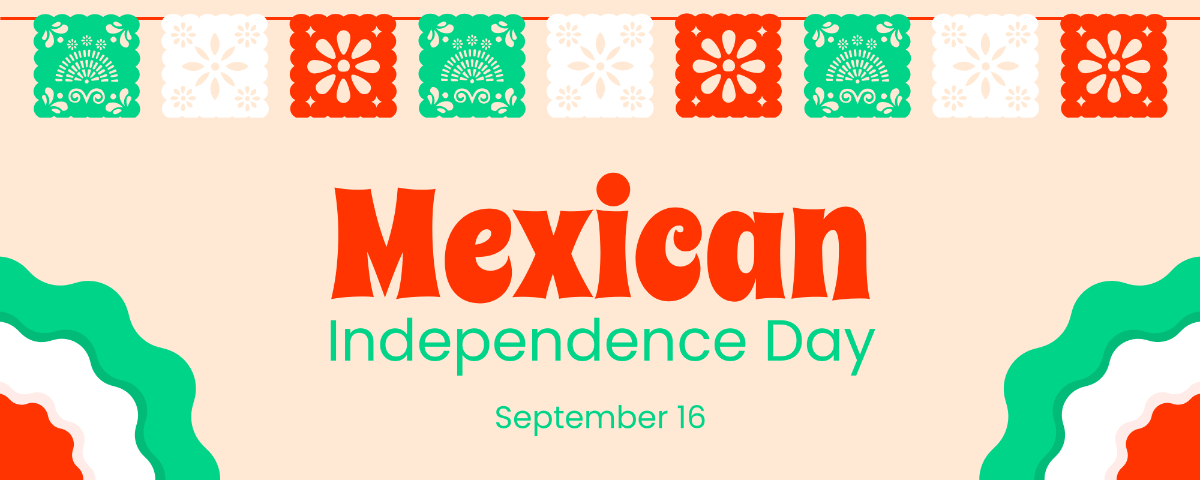 Mexican Independence Day Flex Banner Template