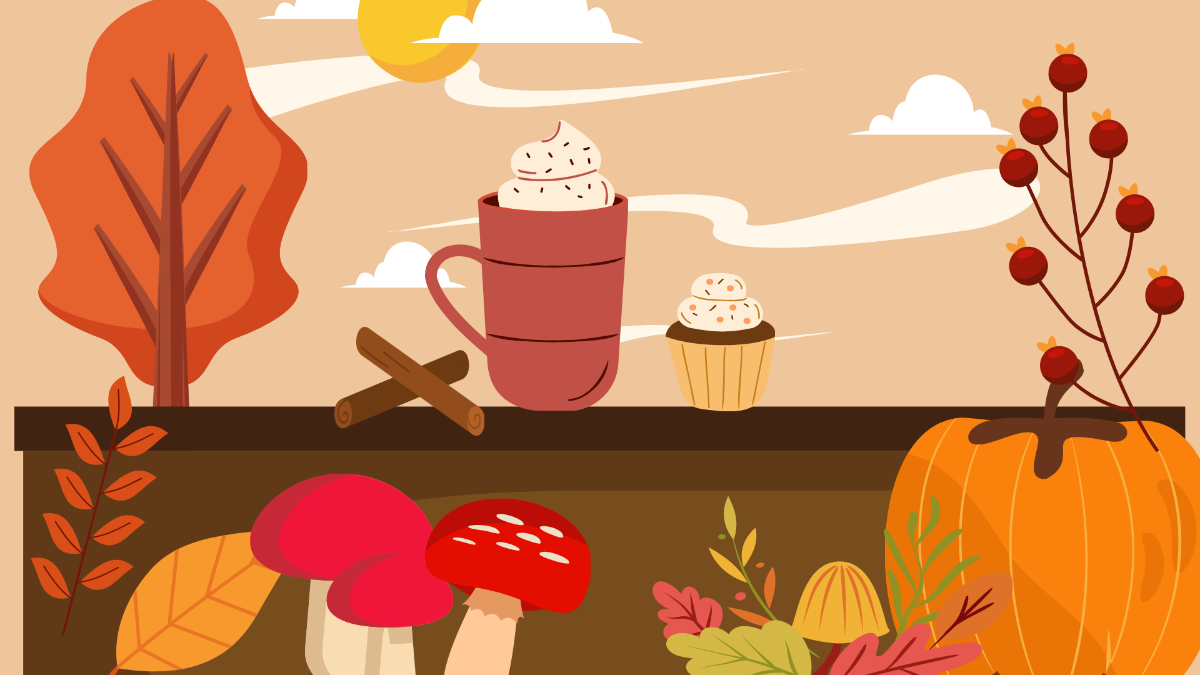Autumn Desktop Background Template