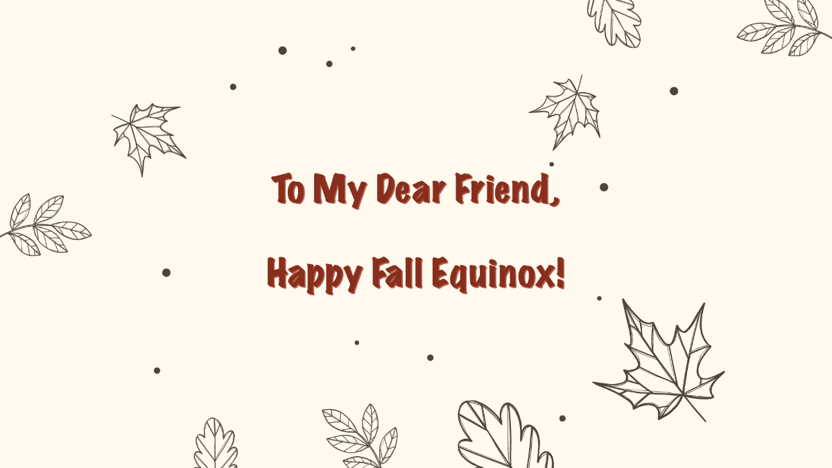 Fall Equinox Greeting Card Background Template