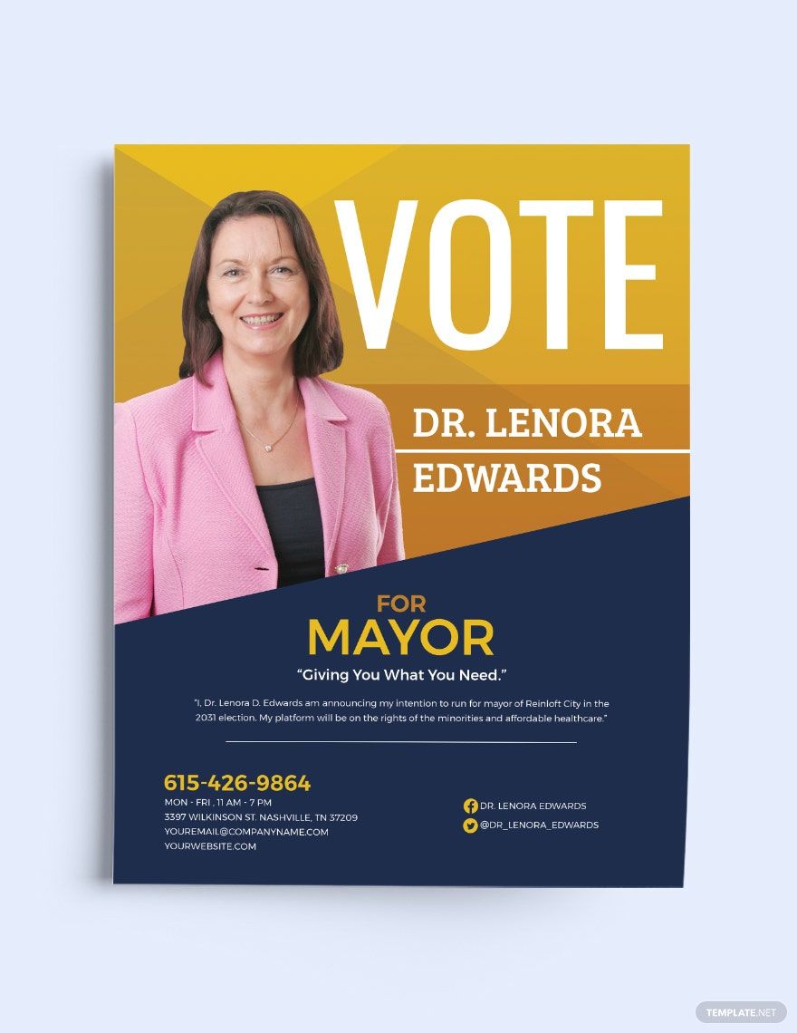 Campaign Announcement Flyer Template