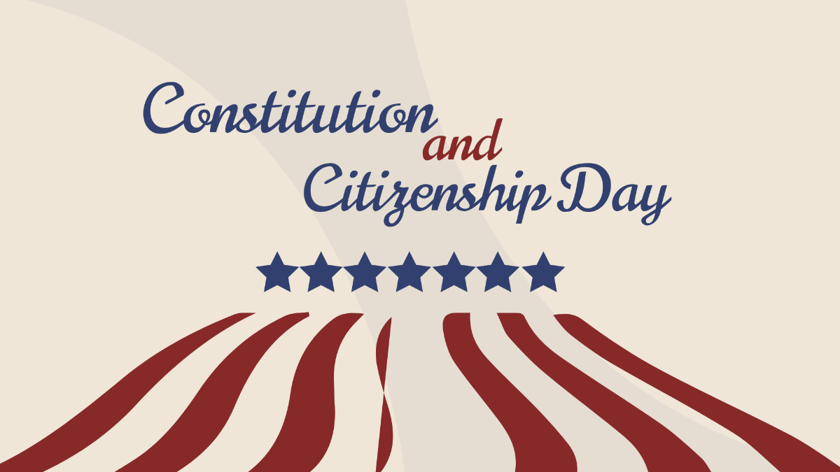 Constitution and Citizenship Day Banner Background