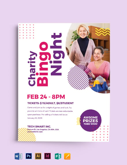 charity bingo flyer template
