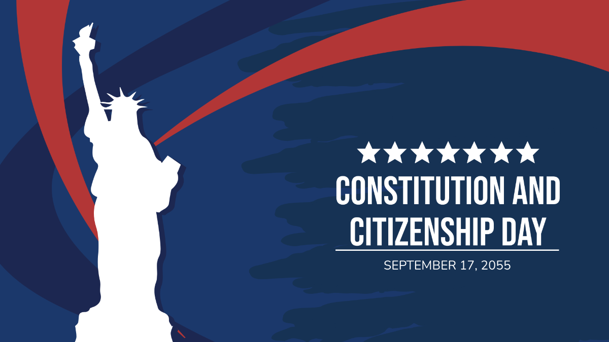 Constitution and Citizenship Day Flyer Background Template