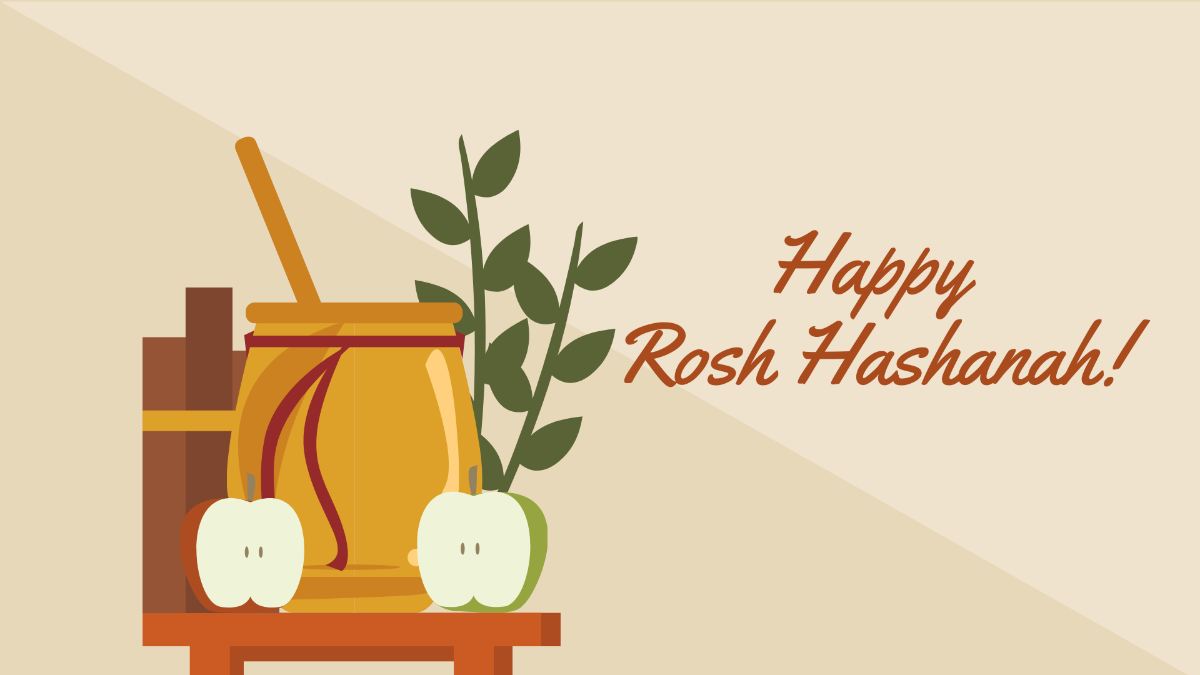 Happy Rosh Hashanah Background Template