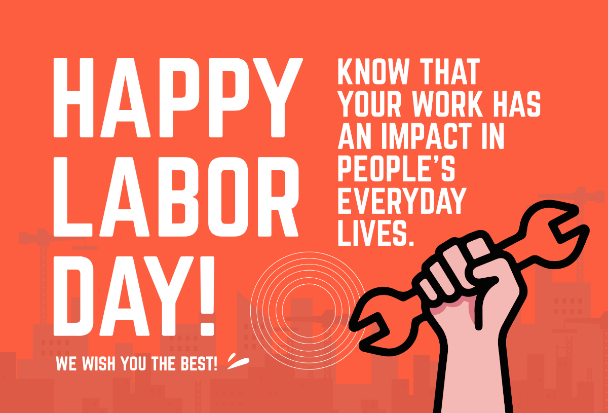 Inspirational Labor Day Message Wishes Template
