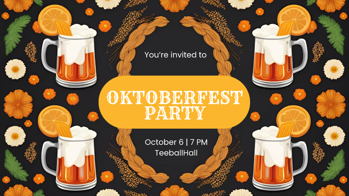 Free Oktoberfest Invitation Background Template to Edit Online