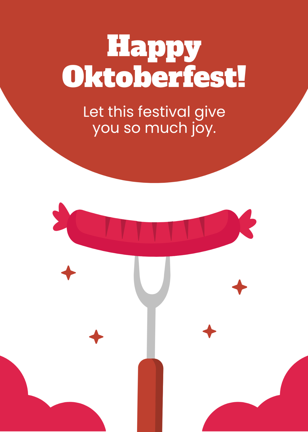 Oktoberfest Greeting Card Background Template