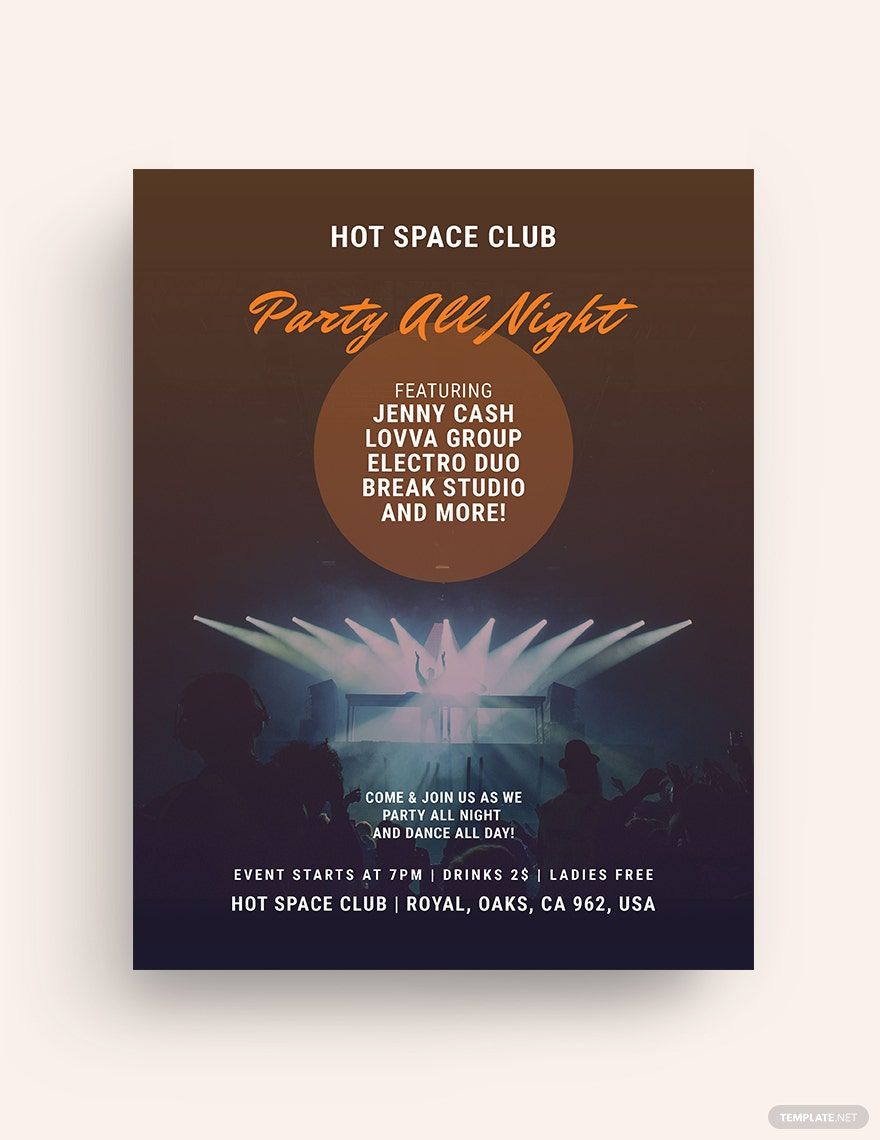 Dance Club Event Flyer Template