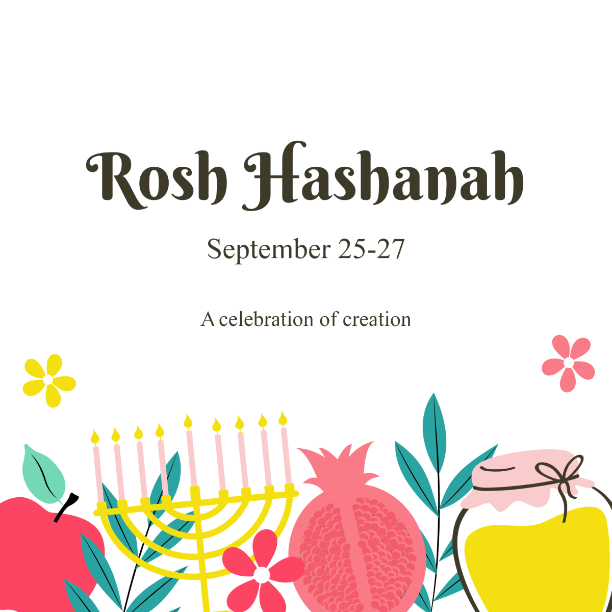 Rosh Hashanah Whatsapp Post Template
