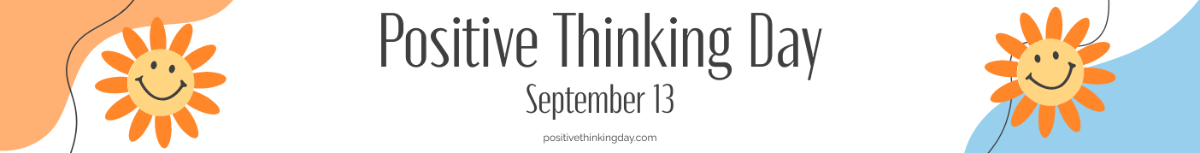 Positive Thinking Day Website Banner Template