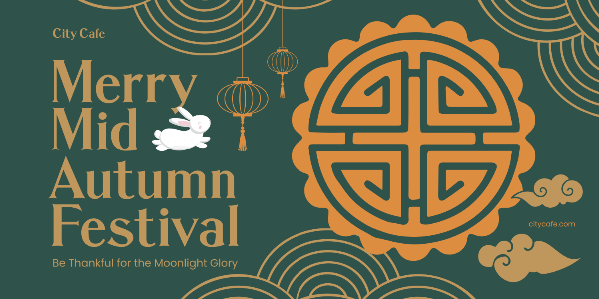 Vintage Mid-Autumn Festival Banner