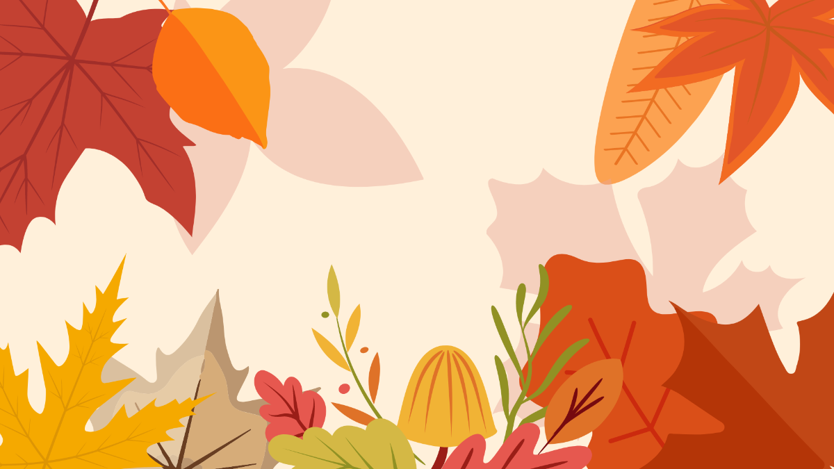 Autumn Dry Leaf Background Template