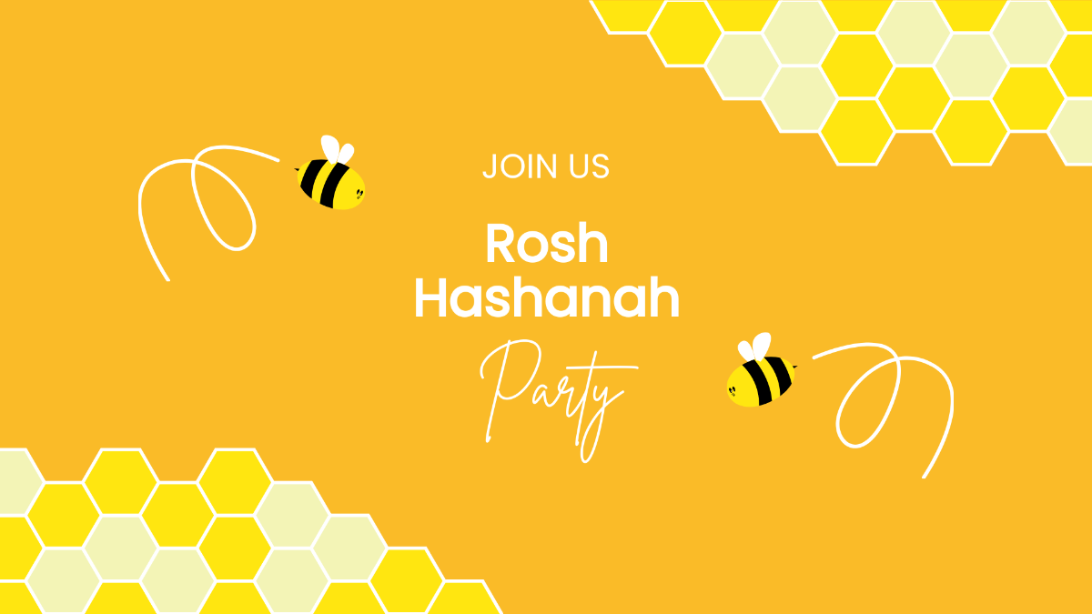 Rosh Hashanah Invitation Background Template