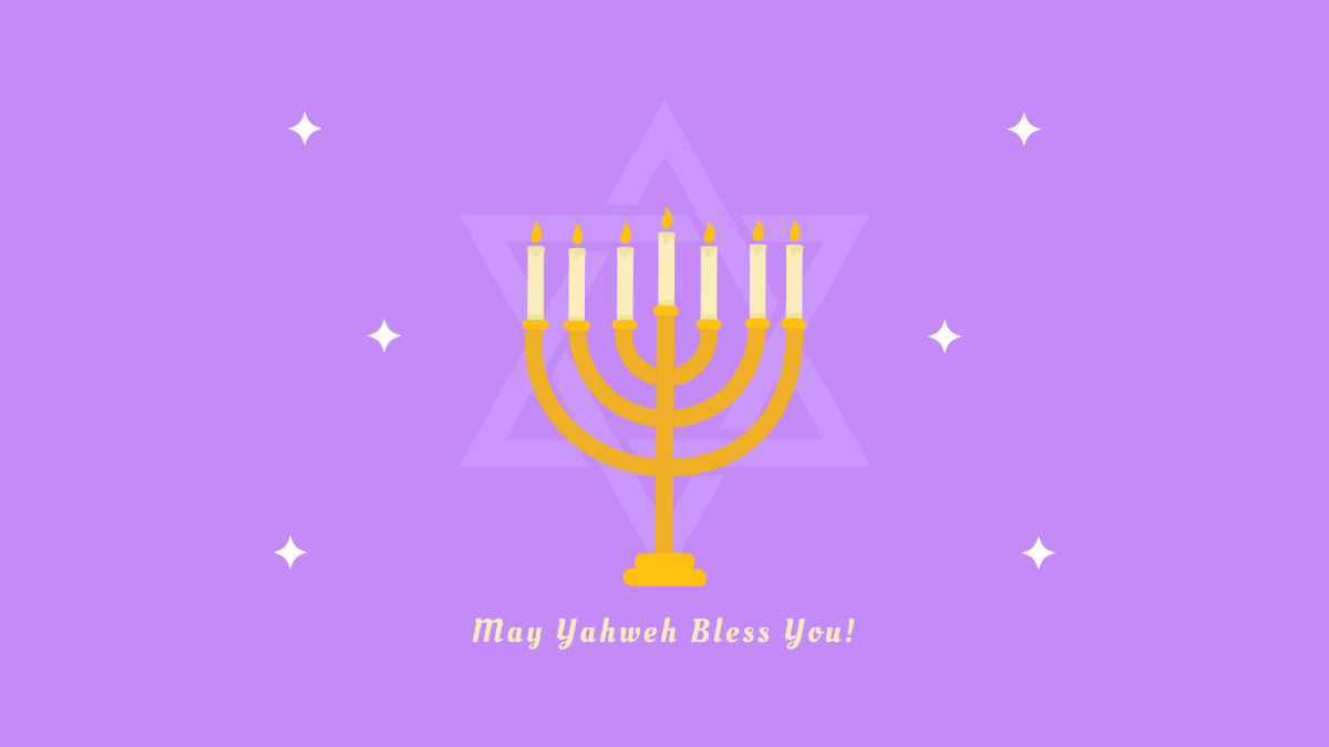 Rosh Hashanah Greeting Card Background Template