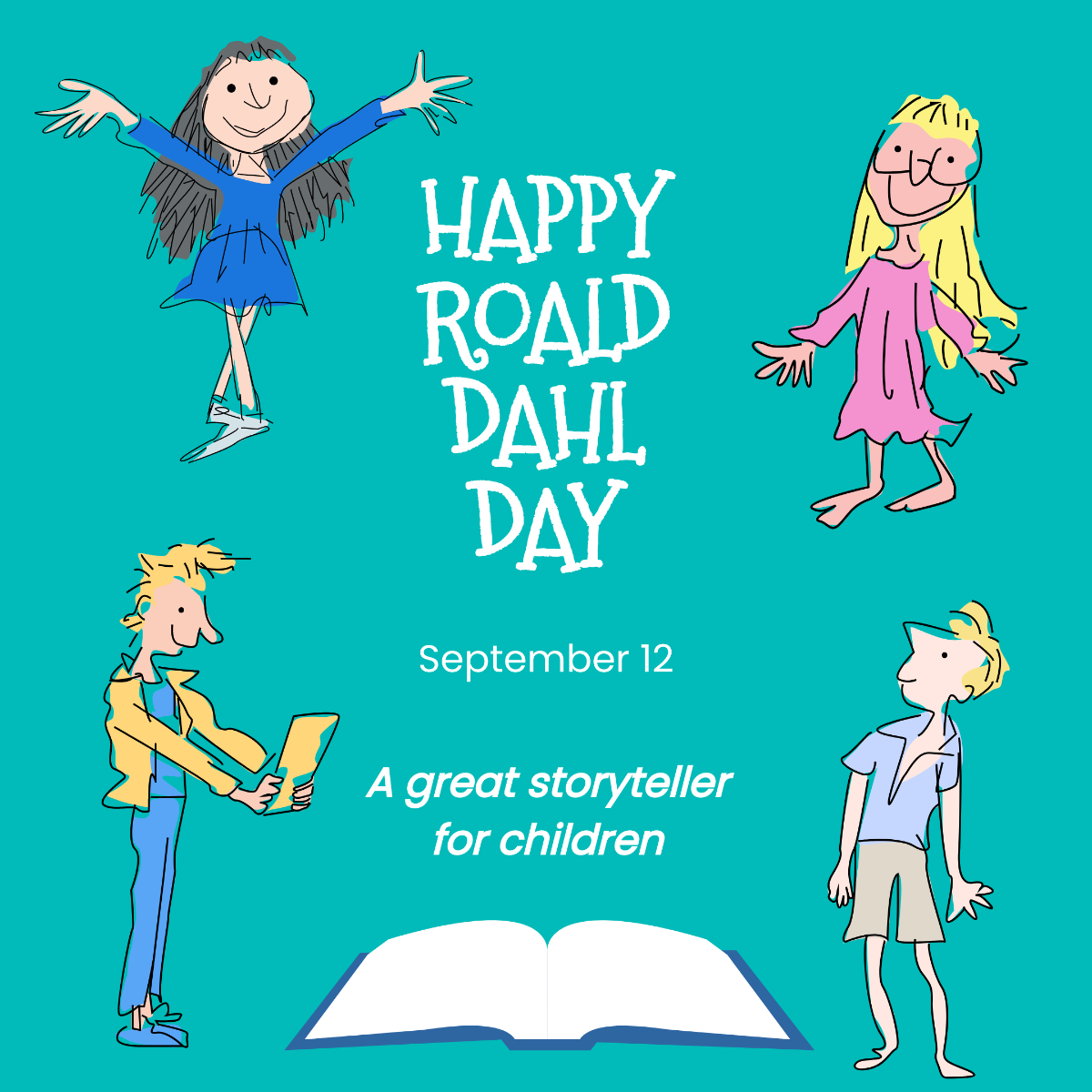 Free Roald Dahl Day FB Post Template