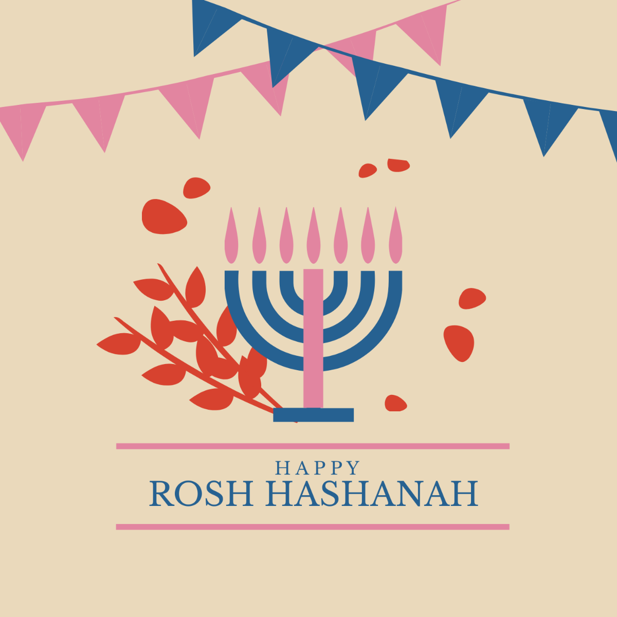 Rosh Hashanah Vector Template
