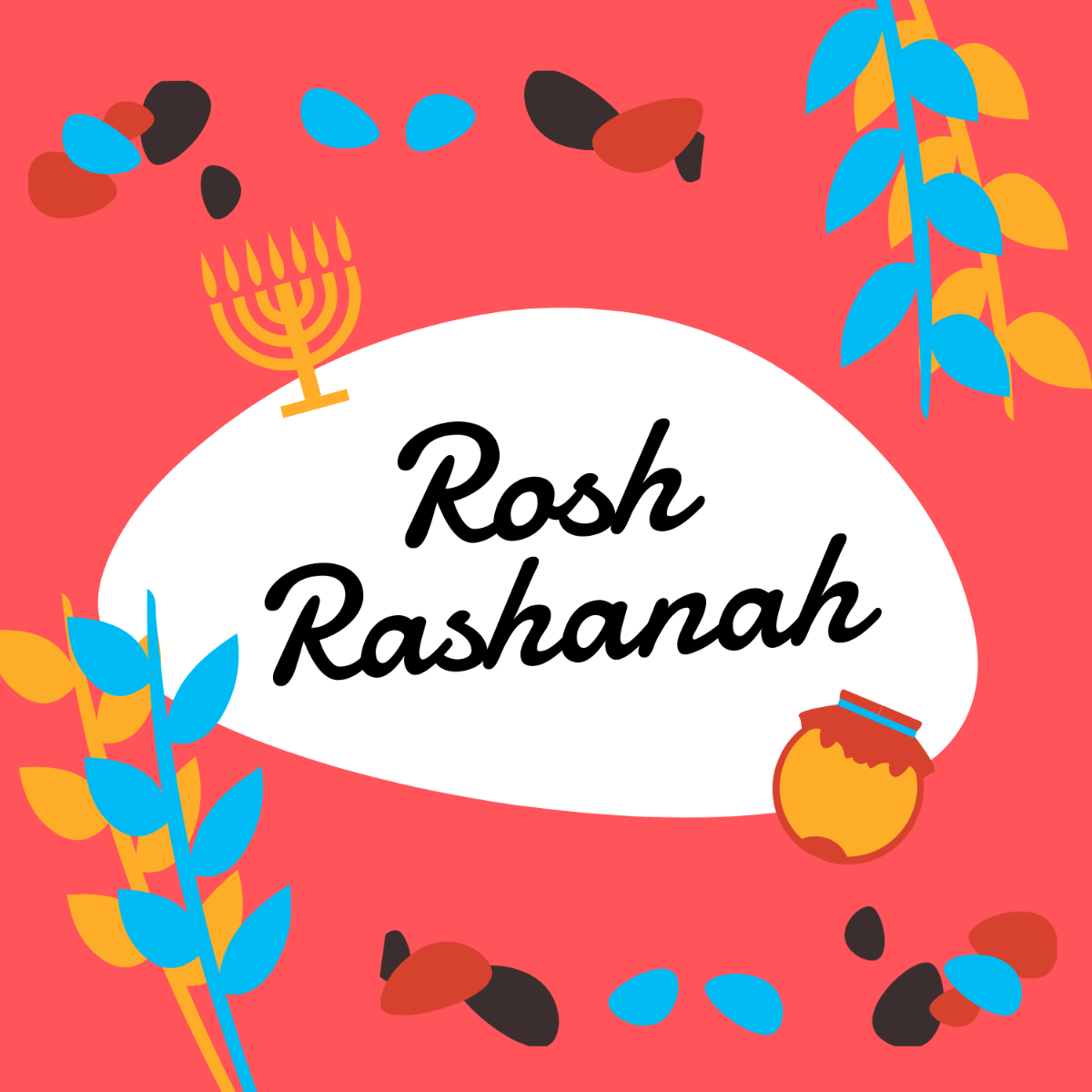 Rosh Hashanah Illustration Template