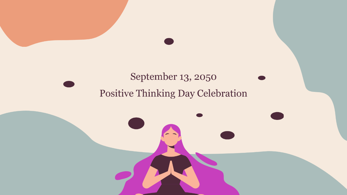 Free Positive Thinking Day Flyer Background Template