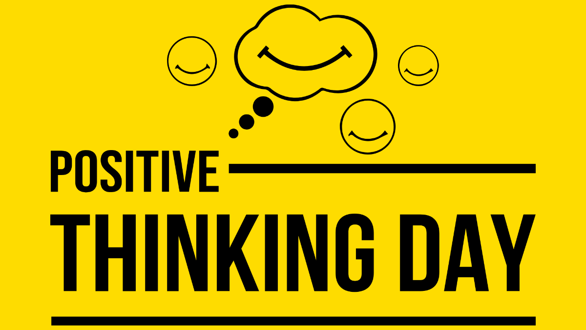 Happy Positive Thinking Day Background Template
