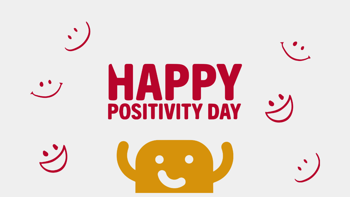Positive Thinking Day Background Template