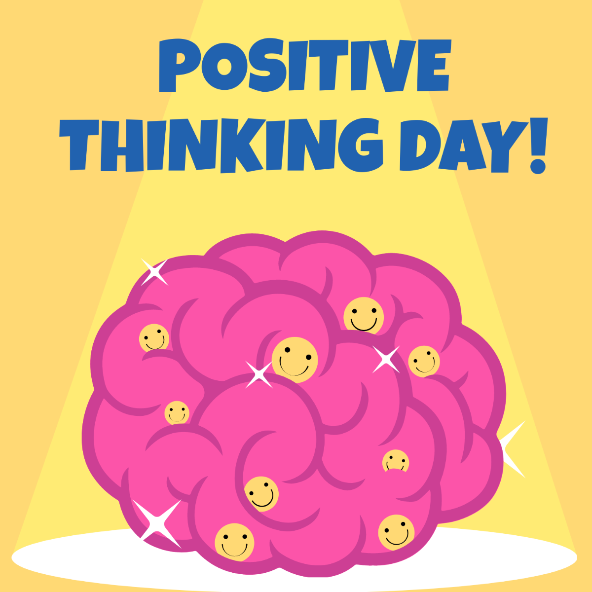 Positive Thinking Day Vector Template