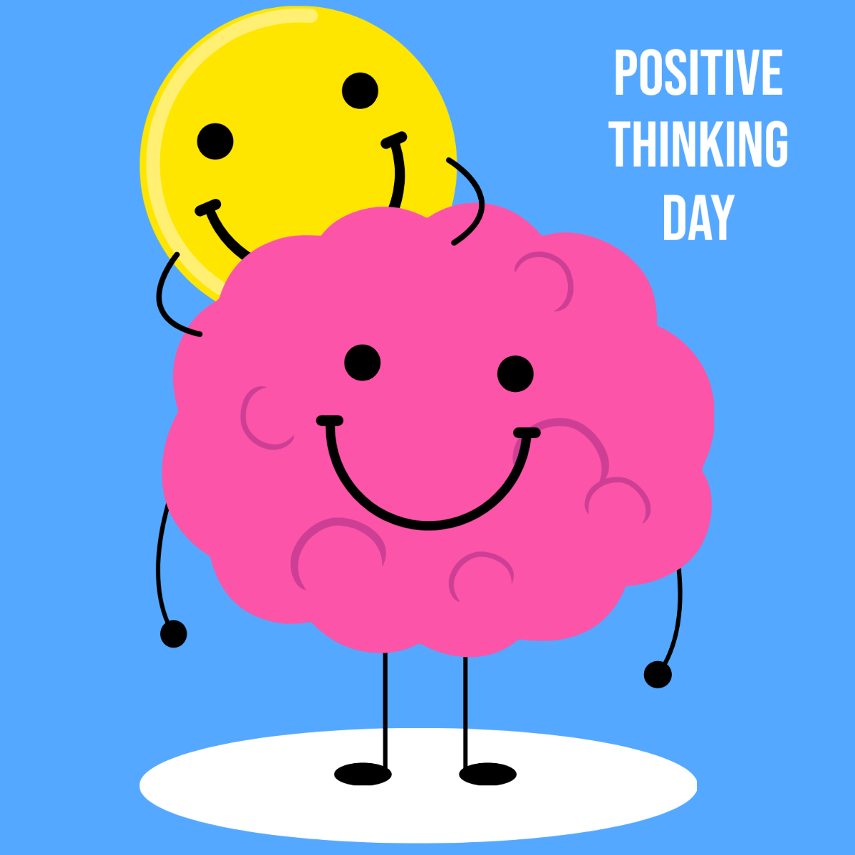 Positive Thinking Day Clipart Vector