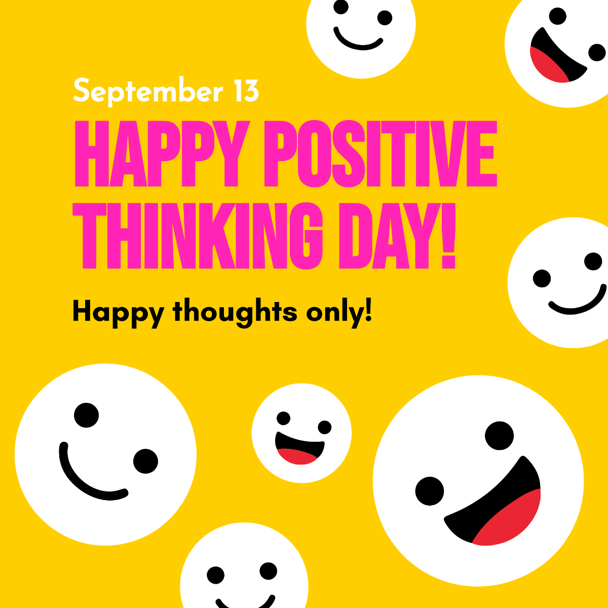 Positive Thinking Day FB Post Template