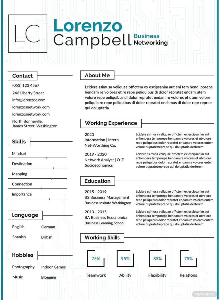Free Hardware and Networking Fresher Resume Template