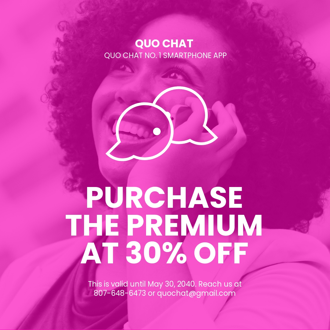 Chat App Promotion Instagram Post Template [Free JPG] - PSD