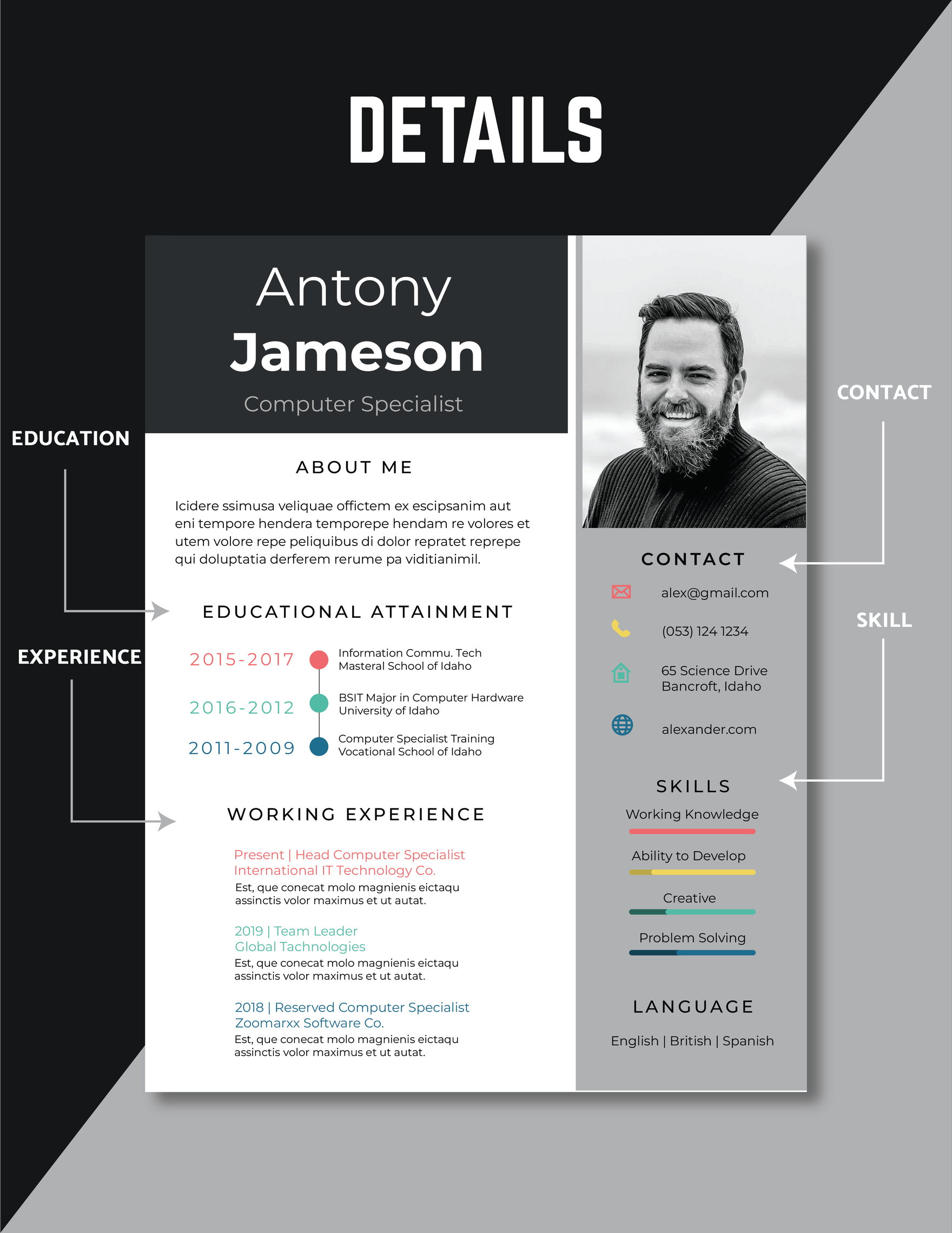 Computer Specialist Resume Template