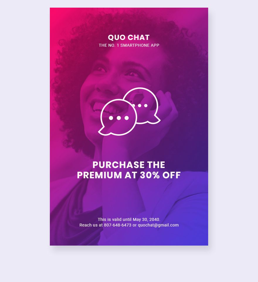 Chat App Promotion Tumblr Post Template