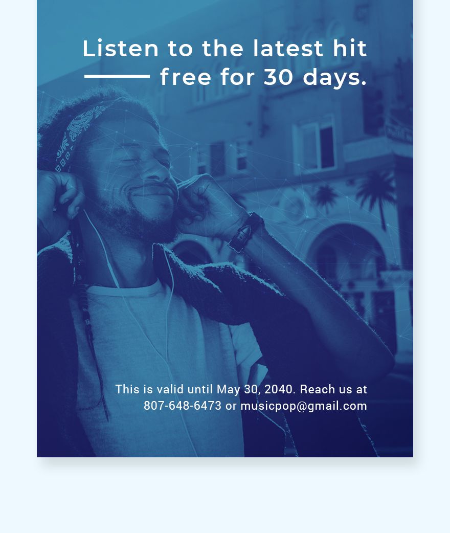 Free Music App Promotion Pinterest Pin