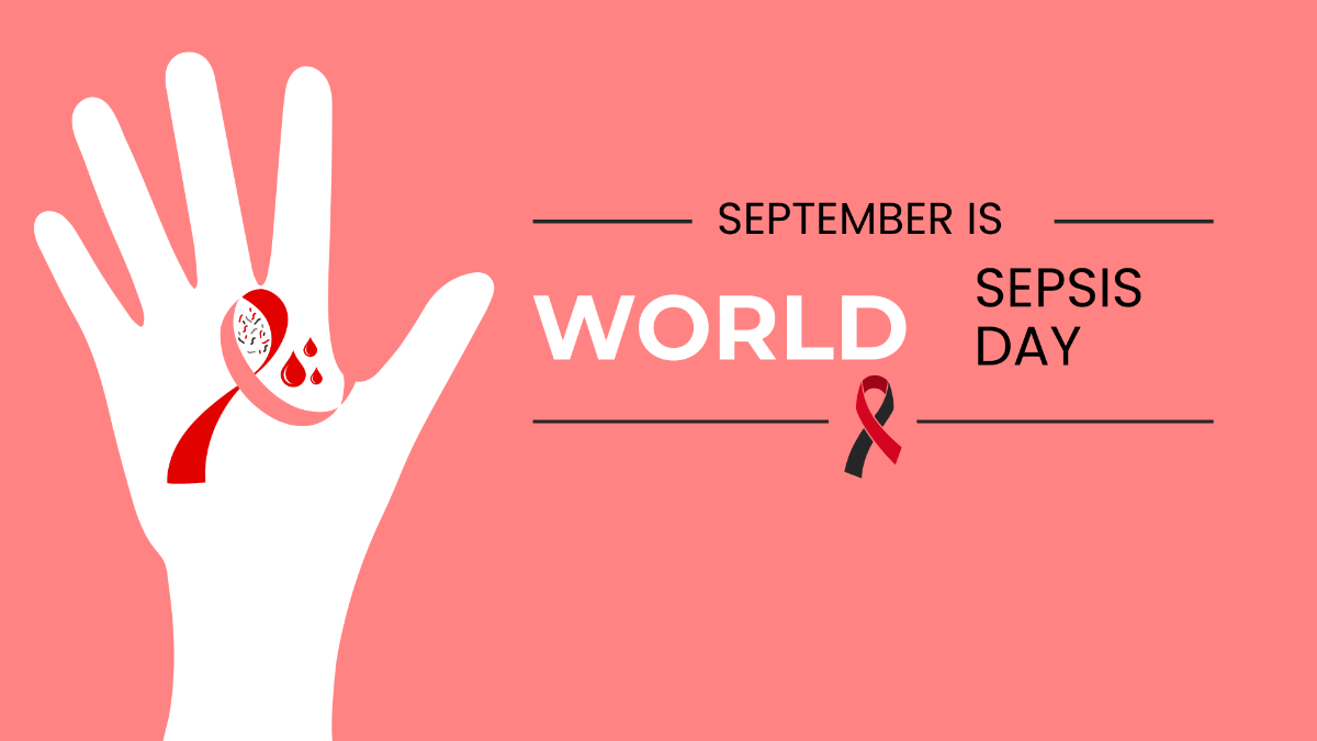 Free World Sepsis Day Drawing Background Template