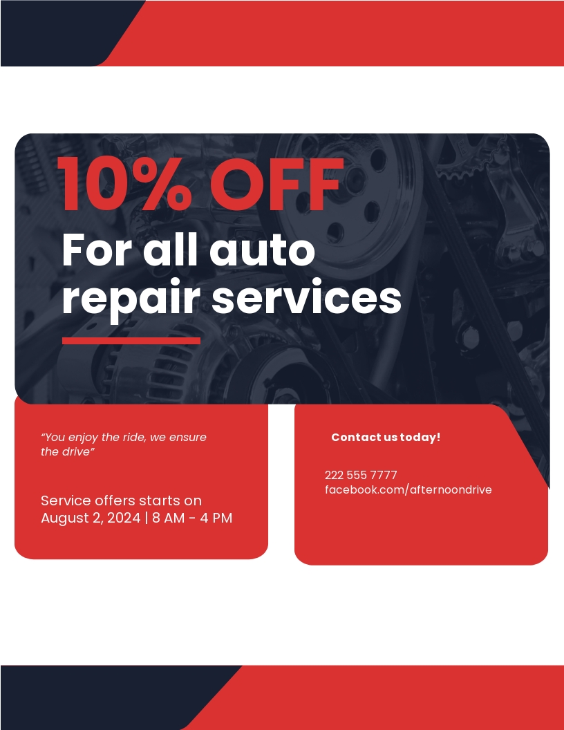 Auto Repair Service Flyer Template.jpe