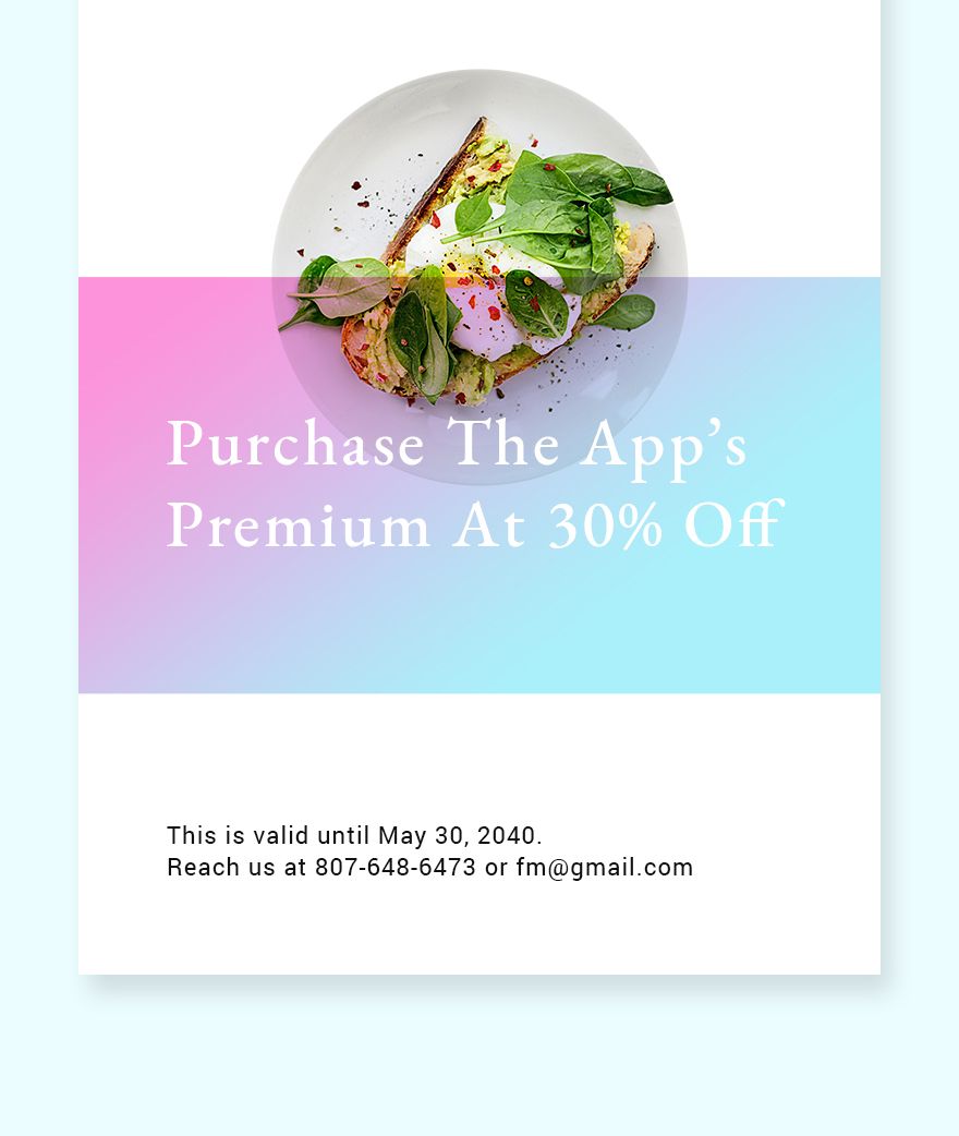 Food App Promotion Pinterest Pin Template