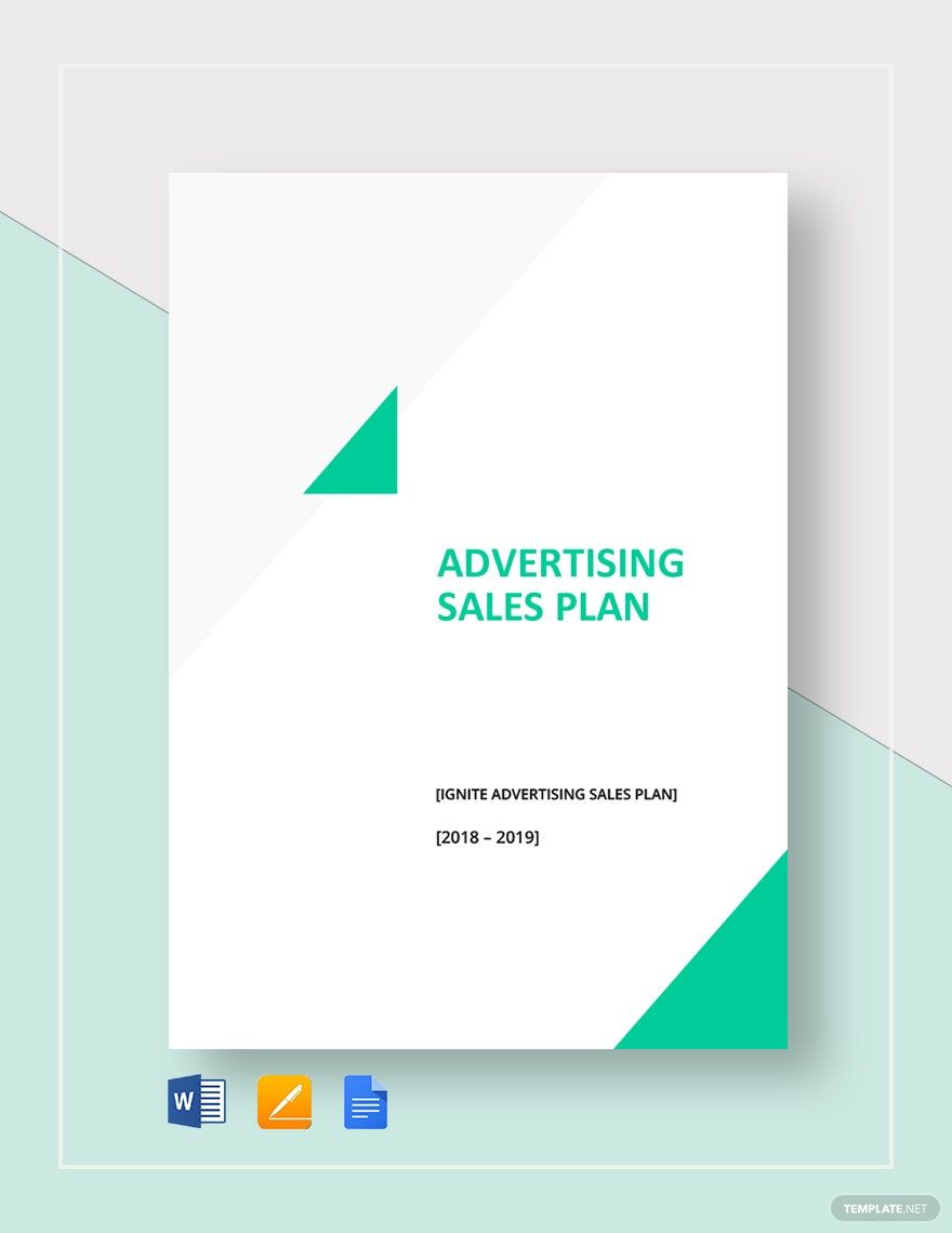Advertising Sales Plan Template