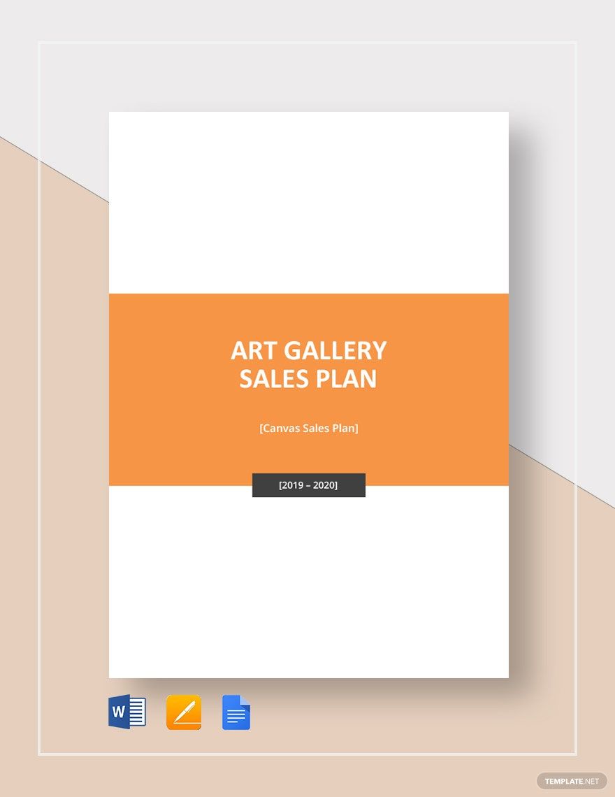 Art Gallery Sales Plan Template