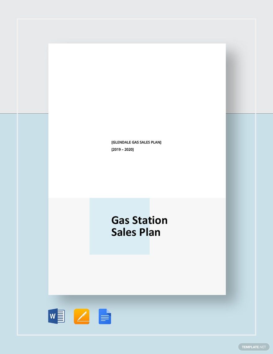 Gas Station Sales Plan Template
