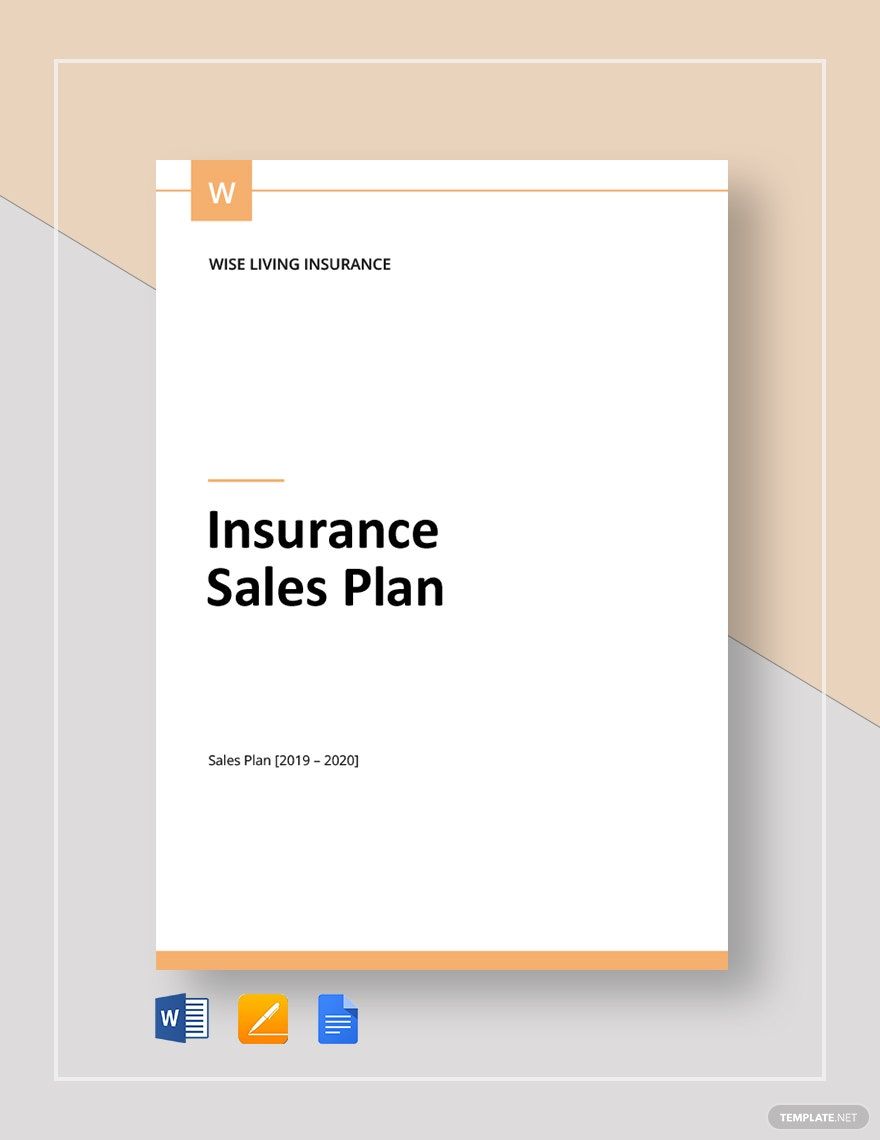 Insurance Sales Plan Template