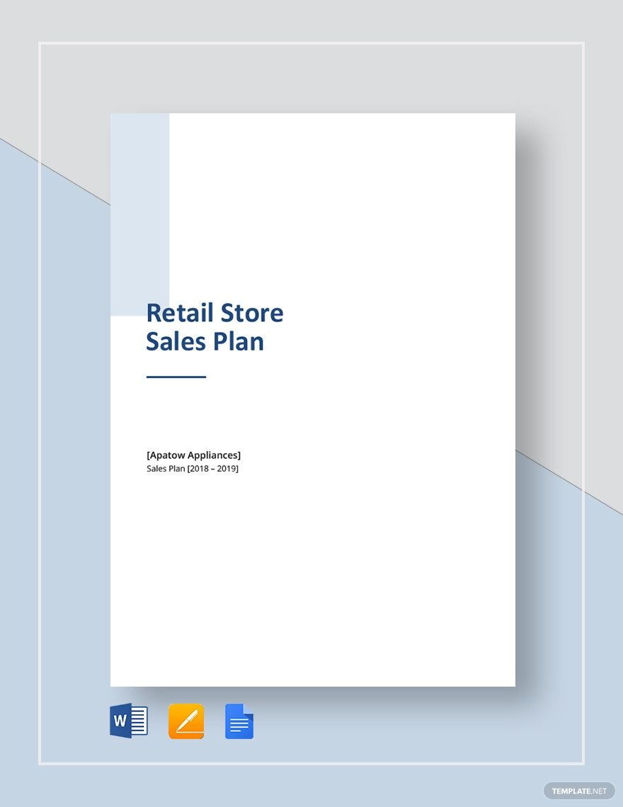 Retail Store Sales Plan Template