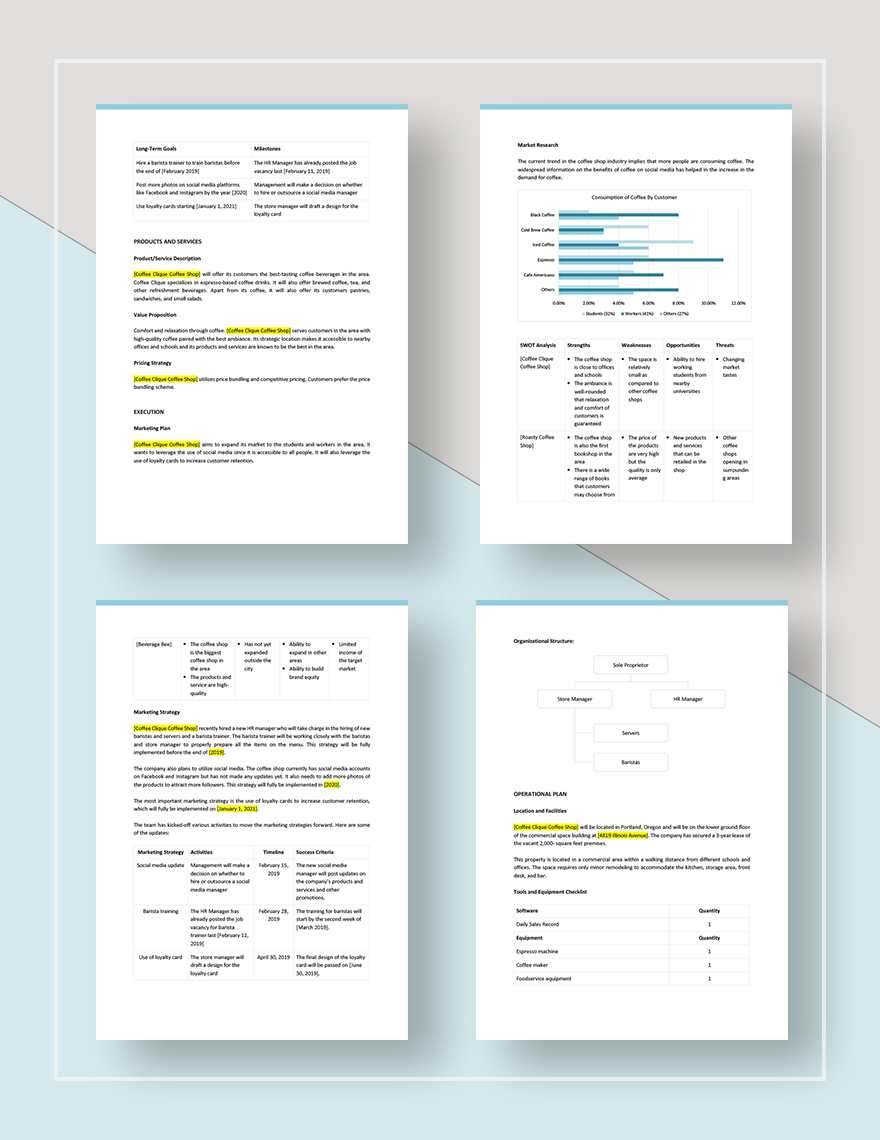 3 Year Business Plan Template